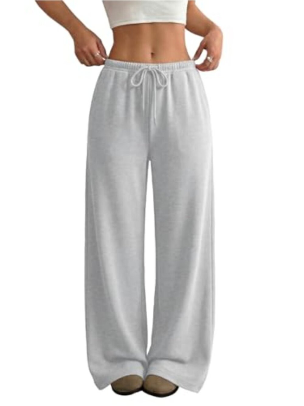 Wide Leg Baggy Sweatpants Women Cotton Drawstring Yoga Workout Lounge Pants